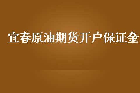 宜春原油期货开户保证金