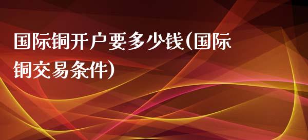 国际铜开户要多少钱(国际铜交易条件)