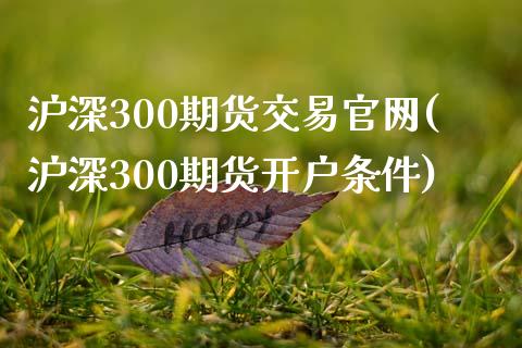 沪深300期货交易官网(沪深300期货开户条件)