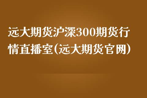 远大期货沪深300期货行情直播室(远大期货官网)