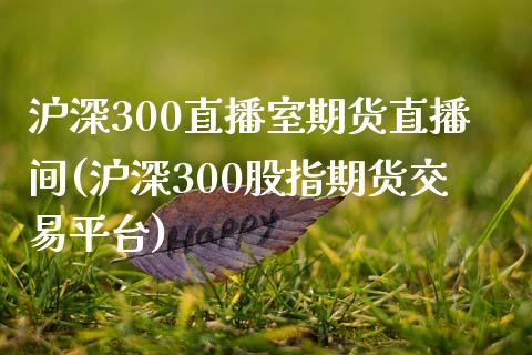 沪深300直播室期货直播间(沪深300股指期货交易平台)