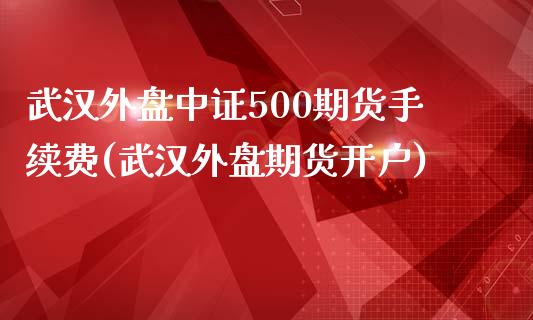 武汉外盘中证500期货手续费(武汉外盘期货开户)