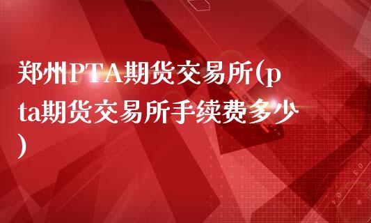 郑州PTA期货交易所(pta期货交易所手续费多少)