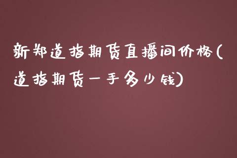 新郑道指期货直播间价格(道指期货一手多少钱)