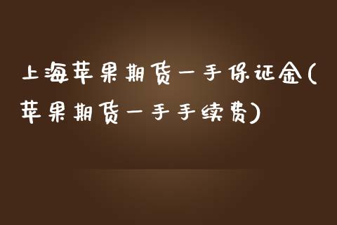 上海苹果期货一手保证金(苹果期货一手手续费)