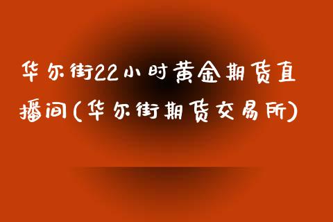 华尔街22小时黄金期货直播间(华尔街期货交易所)