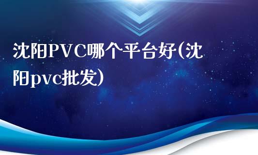 沈阳PVC哪个平台好(沈阳pvc批发)