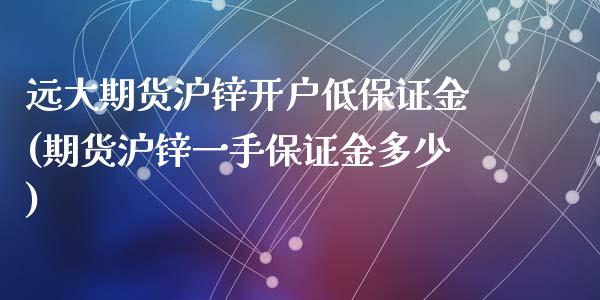 远大期货沪锌开户低保证金(期货沪锌一手保证金多少)