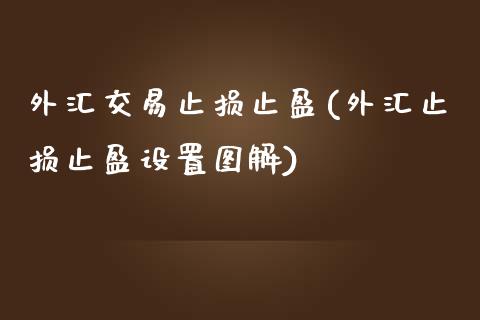 外汇交易止损止盈(外汇止损止盈设置图解)