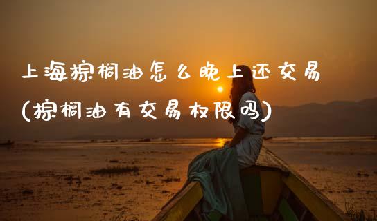 上海棕榈油怎么晚上还交易(棕榈油有交易权限吗)