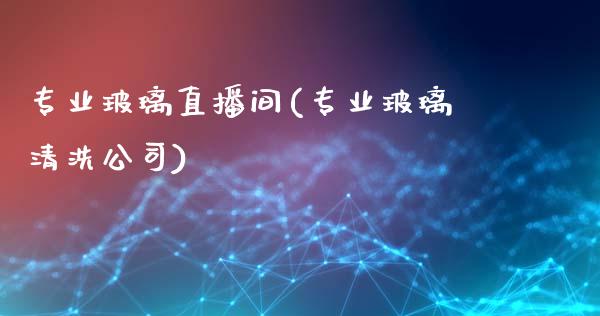 专业玻璃直播间(专业玻璃清洗公司)