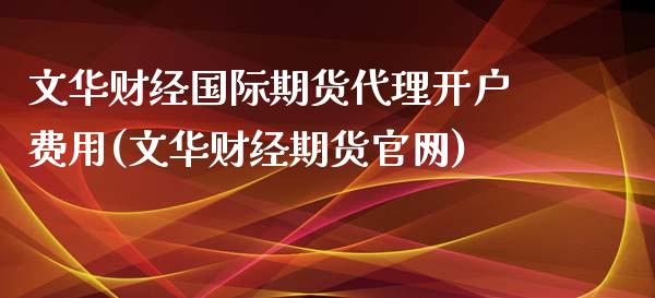 文华财经国际期货代理开户费用(文华财经期货官网)