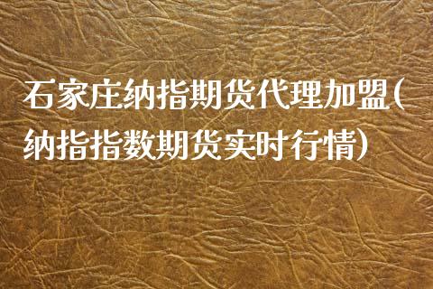 石家庄纳指期货代理加盟(纳指指数期货实时行情)