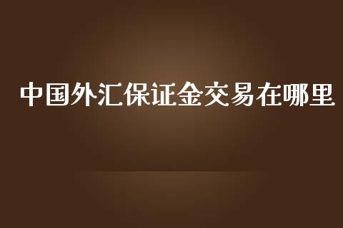 中国外汇保证金交易在哪里