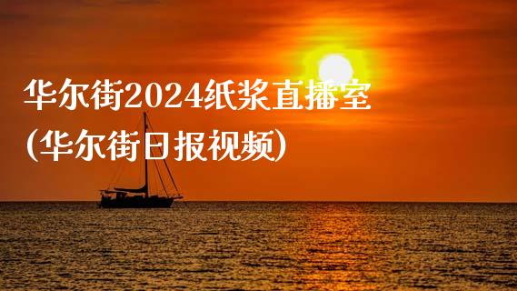 华尔街2024纸浆直播室(华尔街日报视频)