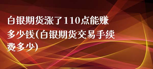 白银期货涨了110点能赚多少钱(白银期货交易手续费多少)