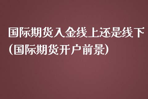 国际期货入金线上还是线下(国际期货开户前景)