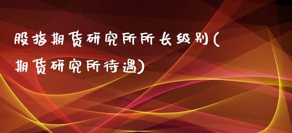 股指期货研究所所长级别(期货研究所待遇)