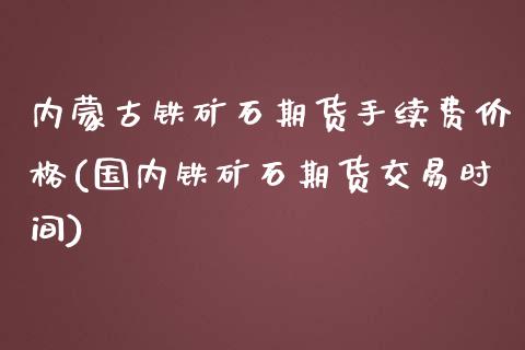 内蒙古铁矿石期货手续费价格(国内铁矿石期货交易时间)