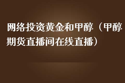 网络投资黄金和甲醇（甲醇期货直播间在线直播）