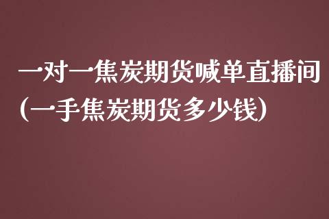 一对一焦炭期货喊单直播间(一手焦炭期货多少钱)