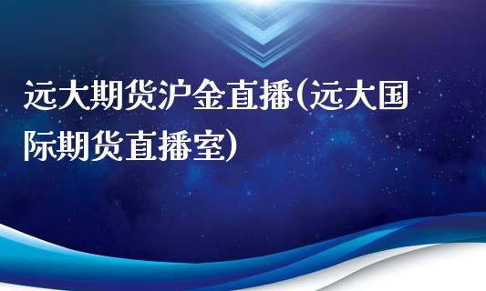 远大期货沪金直播(远大国际期货直播室)