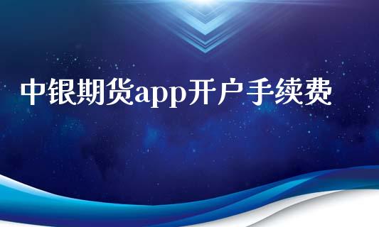 中银期货app开户手续费